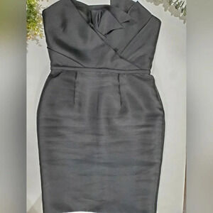 Eleni Elias Sz 8 Strapless Party Cocktail Evening‎ Dress LBD Black